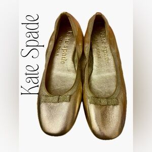 ♠️Kate Spade Claudette Metallic Leather Ballet Flat | Size 6b